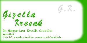 gizella kresak business card